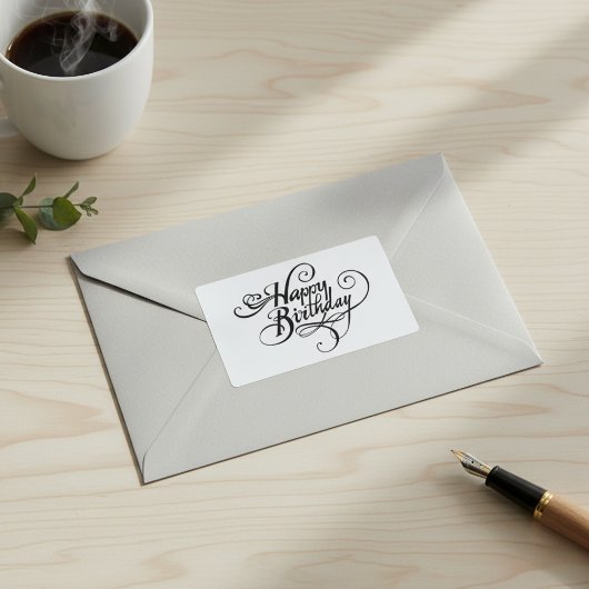 Happy Birthday Rechthoekige Sticker