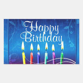 Happy Birthday Rechthoekige Sticker