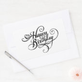 Happy Birthday Rechthoekige Sticker (Envelop)