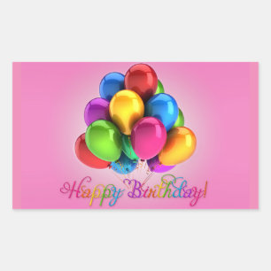 Happy Birthday Rechthoekige Sticker