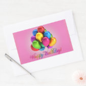 Happy Birthday Rechthoekige Sticker (Envelop)