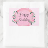 Happy Birthday Rechthoekige Sticker (Tas)