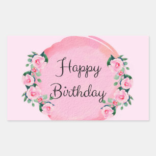 Happy Birthday Rechthoekige Sticker