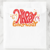 Happy Birthday Rechthoekige Sticker (Tas)