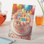 Happy Birthday Reclamebord Met Voetstuk (Insitu)