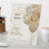 happy birthday  reclamebord met voetstuk (Insitu)
