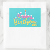 Happy Birthday Rectangular Sticker (Tas)