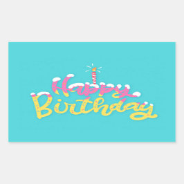 Happy Birthday Rectangular Sticker