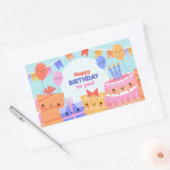 Happy Birthday Rectangular Sticker (Envelop)