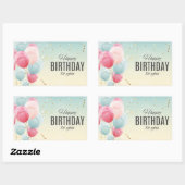 Happy Birthday Rectangular Sticker (Vel)