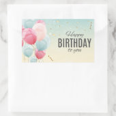 Happy Birthday Rectangular Sticker (Tas)