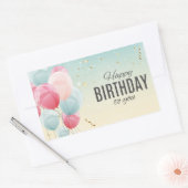 Happy Birthday Rectangular Sticker (Envelop)