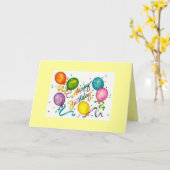 Happy Birthday Recycled Wenskaart Kaart (Gele Bloem)