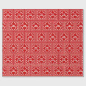 Happy Birthday Red Bandana Cadeaupapier (Vlak)