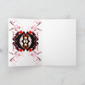 Happy Birthday Red Black White — Abstracte ventila Kaart (Binnen)