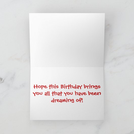 Happy Birthday Red Corvette Kaart (Binnen)