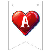 Happy Birthday Red Heart Valentijnsdag Vlaggetjes (Derde vlag)