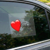 Happy Birthday Red Heart Window Cling Raamsticker
