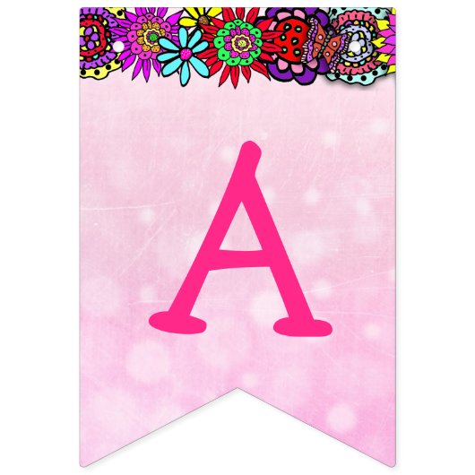 Happy Birthday Red Pink en Paarse Unicorn Fairy Vlaggetjes (Derde vlag)