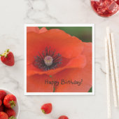 Happy Birthday Red Poppy Servet (Insitu)