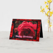 Happy Birthday Red Rose Kaart (Gele Bloem)