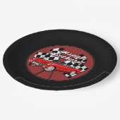 Happy Birthday Red Sports Car Paper Borden Papieren Bordje (Gekanteld)