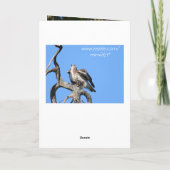 Happy Birthday Red Tail Hawk Kaart (Achterkant)