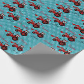 Happy Birthday Red Tractor Cadeaupapier (Hoek)