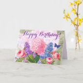 Happy Birthday Redoute Flowers Wenskaart Kaart (Gele Bloem)