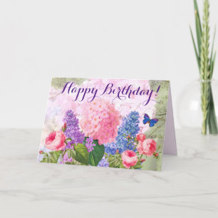 Happy Birthday Redoute Flowers Wenskaart Kaart