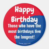 Happy Birthday Refkoelkast Magnet (Voorkant)