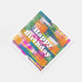 Happy Birthday Regenboog Abstract Servet (Hoek)