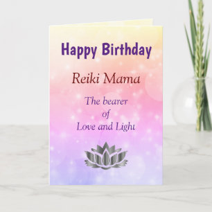 Happy Birthday Reiki Mama design Kaart