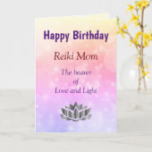 Happy Birthday Reiki Mom ontwerp Kaart (Gele Bloem)