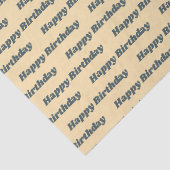 Happy Birthday  Retro Eenvoudig Geel Tissuepapier (Detail)