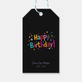 Happy Birthday Retro Gift Labels Cadeaulabel (Achterkant)