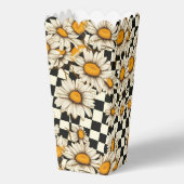 Happy Birthday Retro Groovy Daisy Checkerboard Bedankdoosjes (Achterkant)