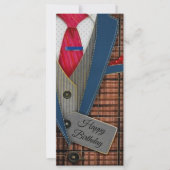 Happy Birthday Retro man kaart (Voorkant)