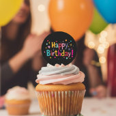 Happy Birthday (Retro) Ronde Sticker