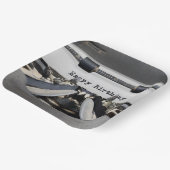 Happy Birthday Retro Typewriter Papieren Bordje (Gebogen)