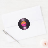 Happy Birthday Retro Vinyl Record Ronde Sticker (Envelop)