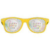 Happy Birthday Retro Zonnebril (Voorkant)