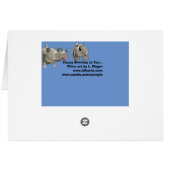 Happy Birthday Rhino Cartoon (Achterkant Horizontaal)