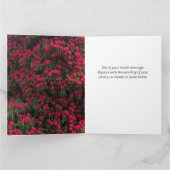 Happy Birthday - Rhododendron Schilderachtig Uitzi Kaart (Binnen)