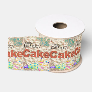 Happy Birthday Ribbon, Friends Family Surprise Gro Grosgrain Lint