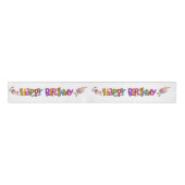 Happy Birthday Ribbon, Friends Family Surprise Gro Grosgrain Lint (Voorkant)