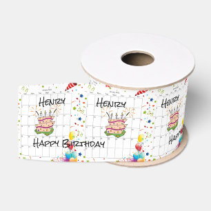 Happy Birthday Ribbon, januari 2022 Grosgrain Lint