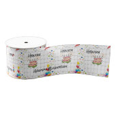 Happy Birthday Ribbon, maart 2022 Grosgrain Grosgrain Lint (Spoel)