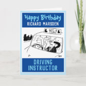Happy Birthday rijinstructeur Kaart (Voorkant)
