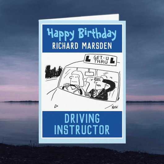 Happy Birthday rijinstructeur Kaart